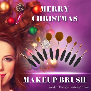 2017 New Christmas Gift Oval Toothbrush Cosmetics Makeup Brush